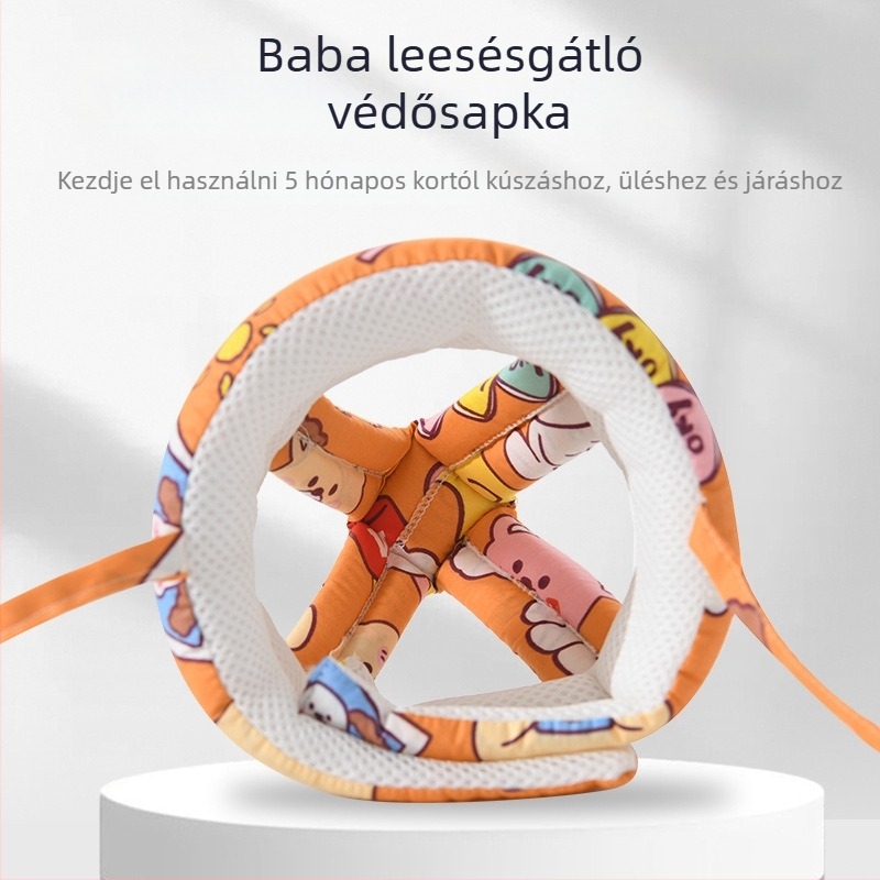 Baba fejvédő sapka a járás tanulásához, ütésvédő fejpárna, gyerekeknek, nyáron lélegző