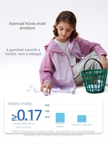 Uniszex gyerekeknek nyári dzseki UV-védelemmel, vékony modell, 2026-os kiadás, 7–12 éveseknek.