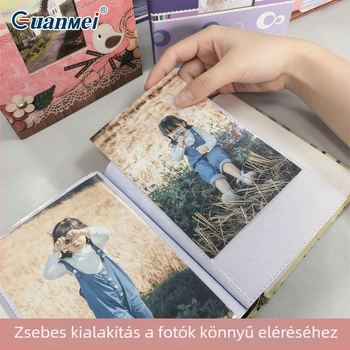 Guangmei Gyár papír fotóalbum, 6 hüvelykes PP betétzsebekkel, mini album