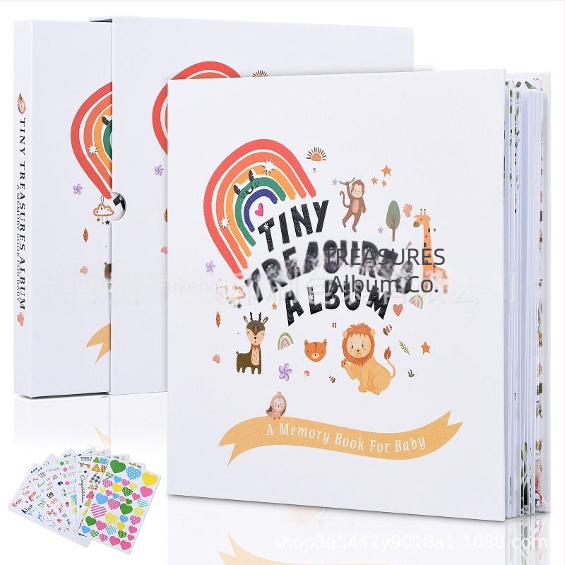 Hello Baby Növekedési Könyv és DIY Fotóalbum Scrapbook