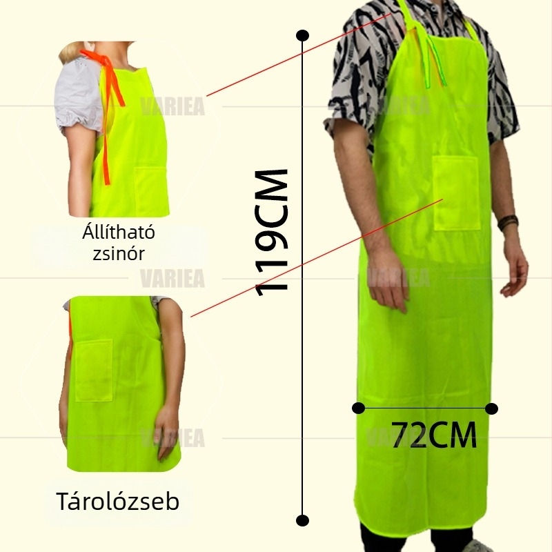 Könnyű, lélegző kertészeti kötény zsebekkel, uniszex