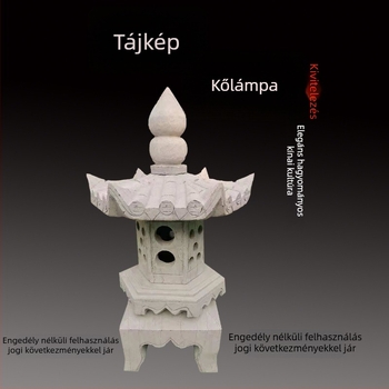 Bluestone kő lámpa, japán stílusú kerthez, kültéri dísz