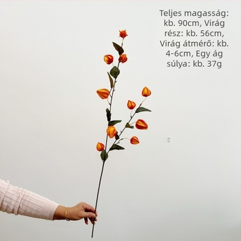 Mesterséges virágok lampion formájú gyümölcsökkel esküvői fotózás dekorációhoz