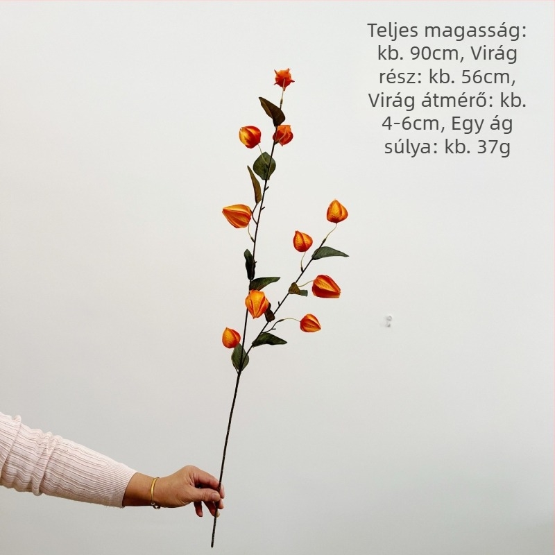 Mesterséges virágok lampion formájú gyümölcsökkel esküvői fotózás dekorációhoz