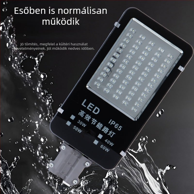 LED utcai lámpafej, magas energiahatékonyságú, IP65 vízálló kültéri világítás közösségi projektekhez és új vidéki utak megvilágításához