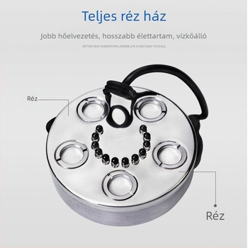 Tájképi ködösítő LED-fénnyel ellátott többszörös fejű atomizáló, nagy ködtermelés, teljes réz ház, bonsaihoz, kőkertekhez és vízesésekhez