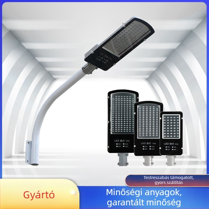 100W LED utcai lámpafej, IP65 vízálló, kültéri használatra, montázs oszlopra vidéki területeken
