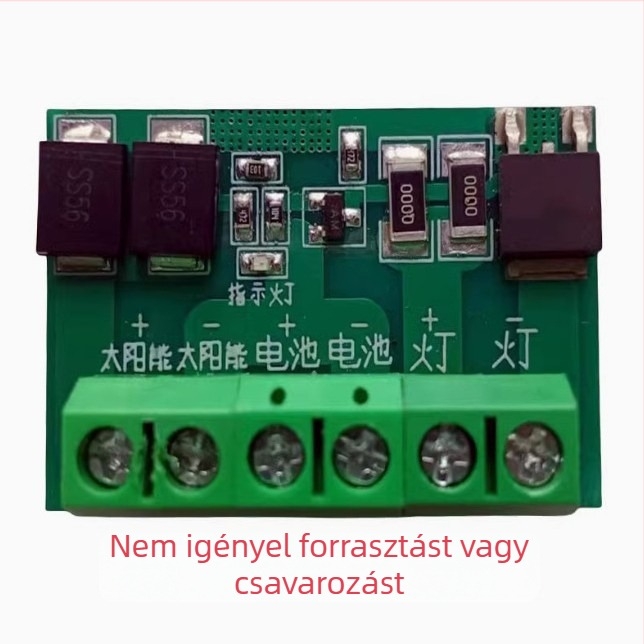 Teljesen automata napelemes vezérlő áramkör fotovillpanelhez és utcai lámpa-vezérlőhöz