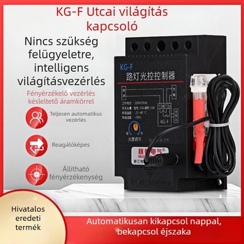 KG-F utcai lámpa fényvezérlő kapcsoló automatikus késleltetéssel és fotóérzékelővel, 220V