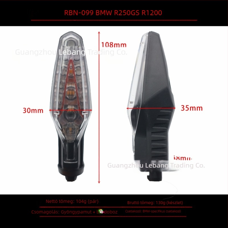 BMW S1000RR/XR/R1300GS LED kanyarjelző lámpa motorkerékpárhoz – módosítási kiegészítők