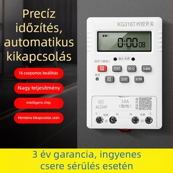 220V-os mikroprocesszoros időzítő vezérlő vízszivattyúhoz, intelligens közvilágításhoz és kirakatreklám kijelzőhöz