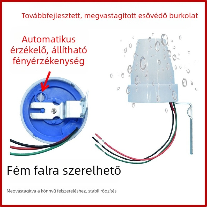 10A kültéri esőálló fényérzékelővel működő AS-22 automata utcai lámpavezérlő 220V