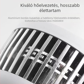 LED energiatakarékos izzó, E27 alapú, otthon, műhely, építkezés és gyár számára; nagy fényáram 6000 lm, CRI 90–100, alumínium ház, PC diffúzor, Bubble sorozat, 2835 LED-ek, nem dimmelhető, 220 V, IP30, élettartam 3 év