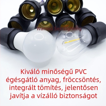 E27 kültéri vízálló lámpatest ipari gazdaságokhoz, állattenyésztési világításhoz fényfüzérrel