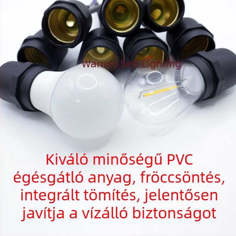 E27 kültéri vízálló lámpatest ipari gazdaságokhoz, állattenyésztési világításhoz fényfüzérrel