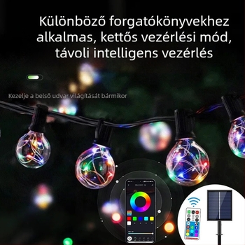G40 színes gömb világító lánc, kültéri IP65 vízálló, dekoráció esküvőkre, kempingre és karácsonyra