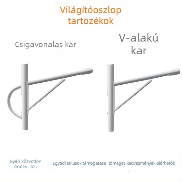 Napelemes panel tartó lámpaoszlophoz, A-keretes és kagyló alakú karokkal; kültéri utcai lámpaoszlop kiegészítő mérnöki felügyelethez