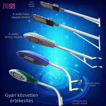 LED utcai lámpa karos tartóval, falra szerelhető udvarra, rendkívül fényes