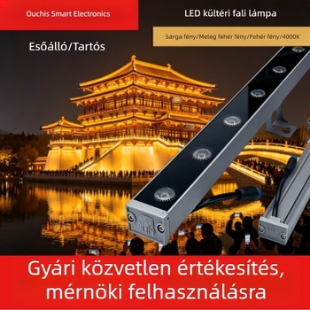 DMX LED falmosó világítás, kültéri vízálló kontúrvilágítás homlokzatokra és lépcsőkre