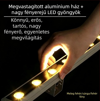 DMX LED falmosó világítás, kültéri vízálló kontúrvilágítás homlokzatokra és lépcsőkre