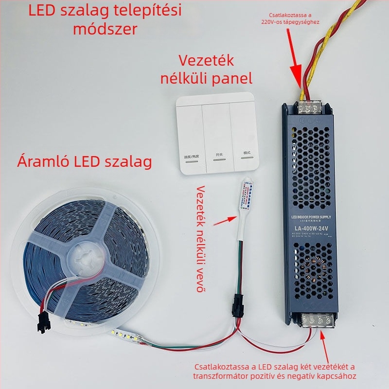24V-os alacsony feszültségű LED-szalag 2835-ös LED-del, öntapadós, beltéri dekoráció esküvőkhöz és nappalikhoz