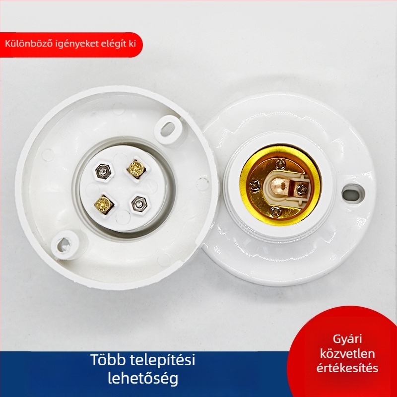 B22/E27 lámpatartó függő vezetékes kapcsolóval