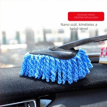 Mikroszálas autótisztító kefe – kompakt belső és külső tisztítás