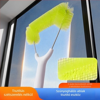 Gyémántszövésű ablakháló tisztító ecset – szétszerelés nélkül, minden egyben ablaktisztító eszköz