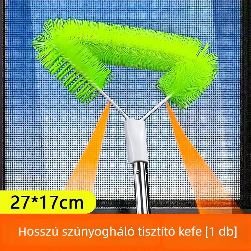 Gyémántszövésű ablakháló tisztító ecset – szétszerelés nélkül, minden egyben ablaktisztító eszköz