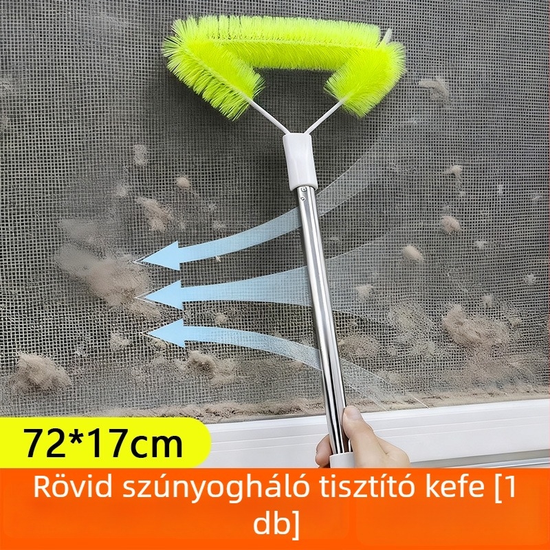 Gyémántszövésű ablakháló tisztító ecset – szétszerelés nélkül, minden egyben ablaktisztító eszköz