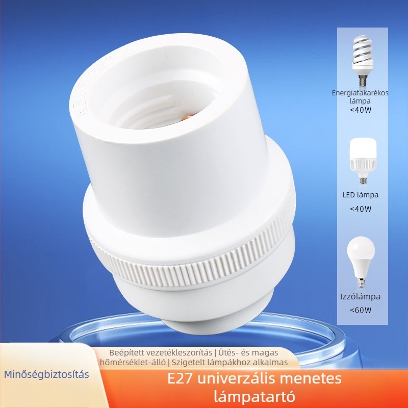 Függő lámpatest foglalat, vastagított csavaros LED izzó, energiatakarékos, magas hőállóságú, E7 univerzális aljzat