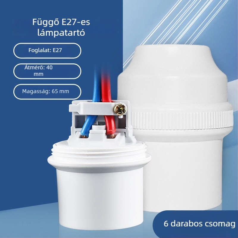 Függő lámpatest foglalat, vastagított csavaros LED izzó, energiatakarékos, magas hőállóságú, E7 univerzális aljzat