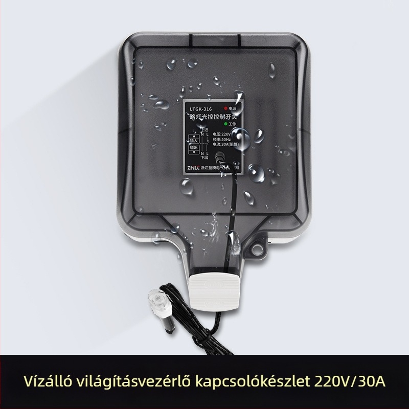Utcai lámpa fényérzékelős automatikus bekapcsoló kapcsoló, intelligens fényérzékelővel, mikroszámítógépes világításvezérlő 220V