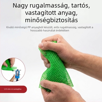 Zöld Bonsai-háló kerítés vastagított polipropilén anyagból, légáteresztő, vízelvezető, talajszivárgás elleni, vágási lehetőség, gyökérneveléshez