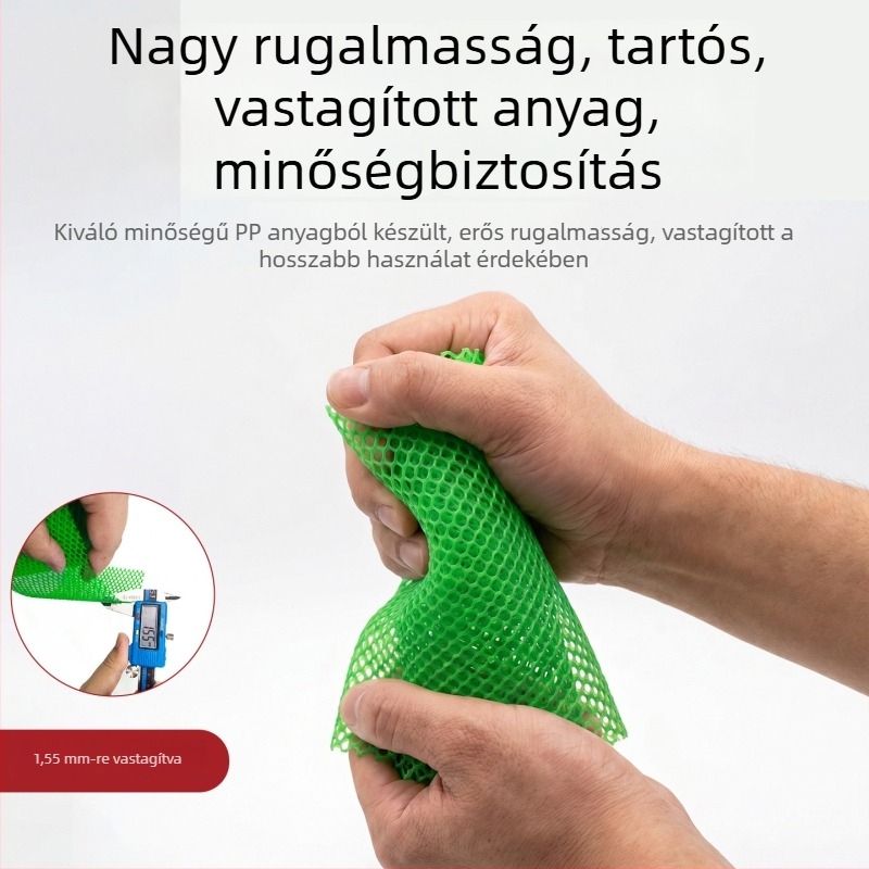 Zöld Bonsai-háló kerítés vastagított polipropilén anyagból, légáteresztő, vízelvezető, talajszivárgás elleni, vágási lehetőség, gyökérneveléshez