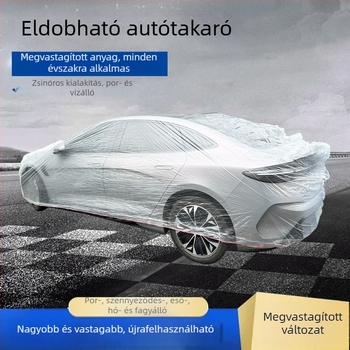 Egyszer használatos, átlátszó műanyag autóvédőháló SUV-hoz, univerzális, UV- és porvédelem, spray-festéshez alkalmas