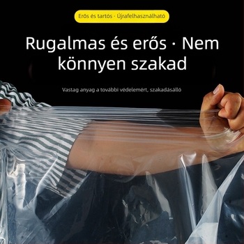 Egyszer használatos autófedél, átlátszó műanyag fedél, napvédő és esővédő, univerzális illeszkedés, alkalmas sprayfestéshez, porvédő takaró