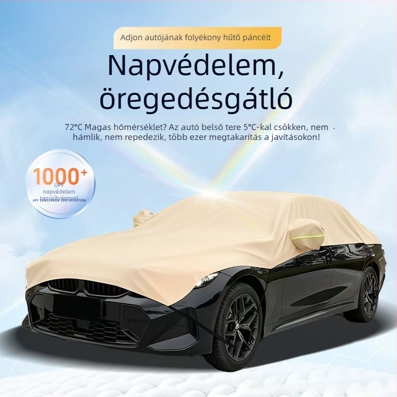 Féloldalas autóvédő takaró – napvédelem, esővédelem, hőszigetelés, Oxford anyag, porvédő