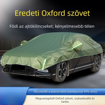 Autófedél vastag Oxford szövettel, nagy félfedő, nap- és esővédelem, hőszigetelés, minden évszakra alkalmas, védelem a fagynak és a hóesésnek