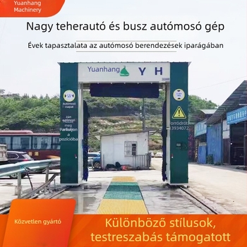 Automata buszmosó rendszer nagy méretű autóbuszokra, portál‑szerkezetes magas nyomású intelligens tisztítás