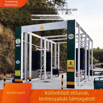 Automata buszmosó rendszer nagy méretű autóbuszokra, portál‑szerkezetes magas nyomású intelligens tisztítás
