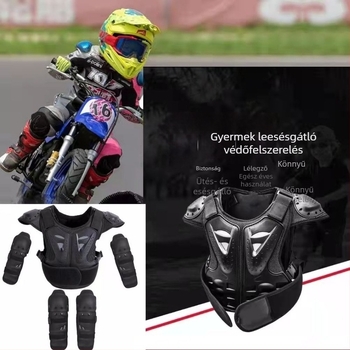 Gyerekeknek való motorkerékpár védőfelszerelés garnitúra — térdvédők és könyökvédők