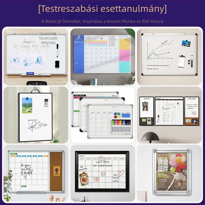 Személyre szabható, rugalmas mágneses fehér tábla otthonra, naptárral és tanulási ütemtervvel – hűtőmágneses emlékeztető tábla