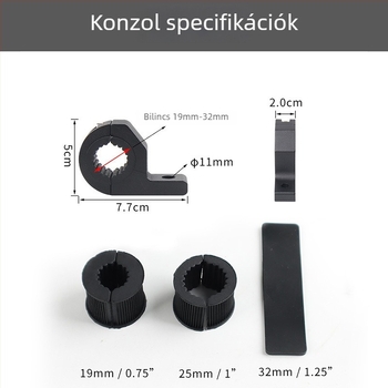 Motorkerékpár külső LED spot lámpa tartó alumínium ötvözet csőbilincs (0.75/1.0/1.25 hüvelyk)