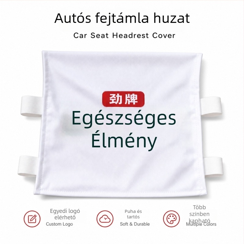 Autó- és buszülésvédő, univerzális minden évszakra, fejtámla huzat reklámmal, taxi ülésvédő