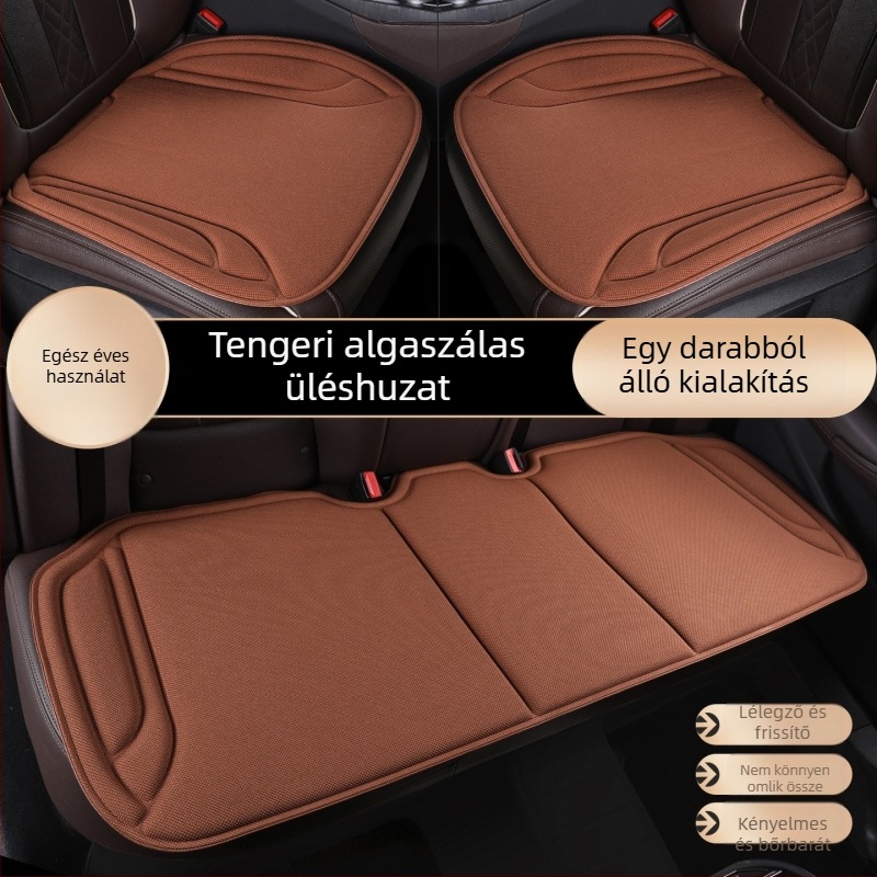 Algafibra autóülés párna, latex-formázott háromrészes készlet, lélegző és csúszásmentes, négy évszakos