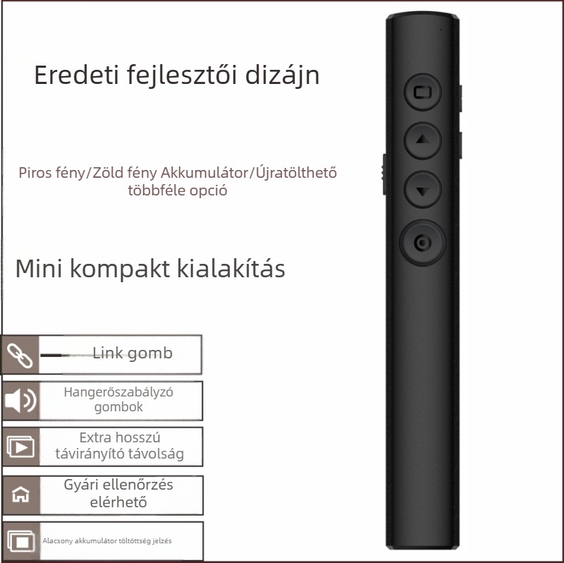 Új tölthető PPT oldalváltó toll zöld lézeres vetítéssel prezentációkhoz