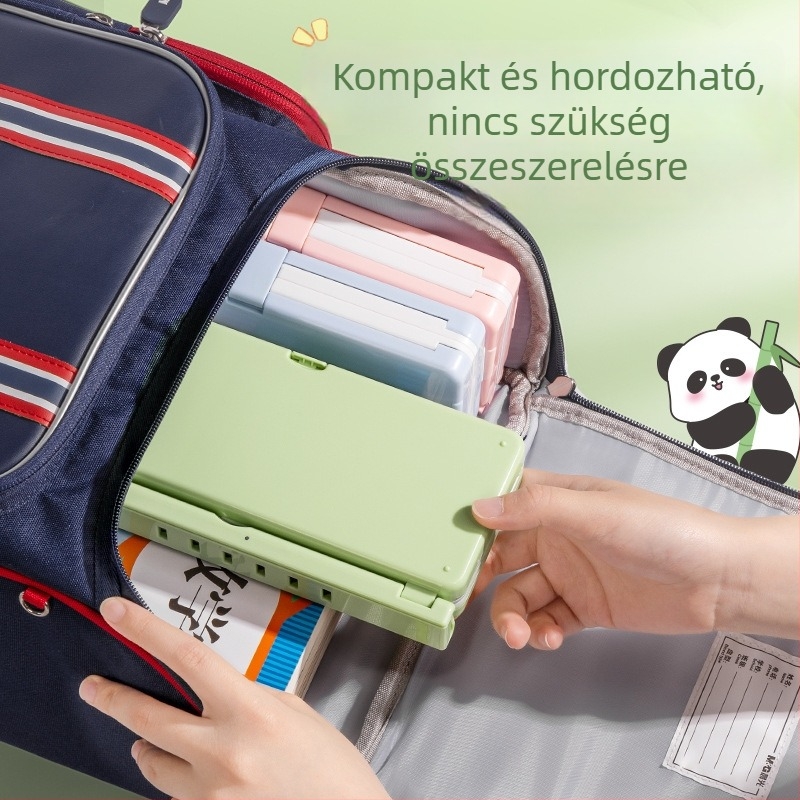 Kaba Bear Többcélú olvasóállvány és tolltartó általános iskolásoknak — hordozható, összeszerelés nélkül, állítható beépített írófelülettel
