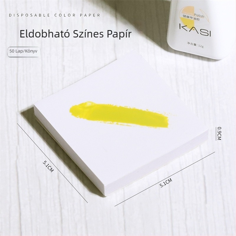 Manikűr színkeverő papír, vízálló és olajálló, vastított, téphető, kettős oldalú, egyszer használatos ragasztópapír a zselés színkeveréshez, többfunkciós festőlap