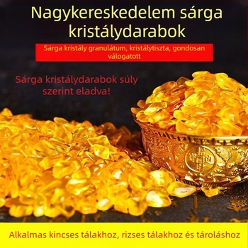 Citromkvarc kristály kavics gyöngyök dekorációhoz, virágtartókhoz és ékszerekhez, sárga, modern minimalista stílus